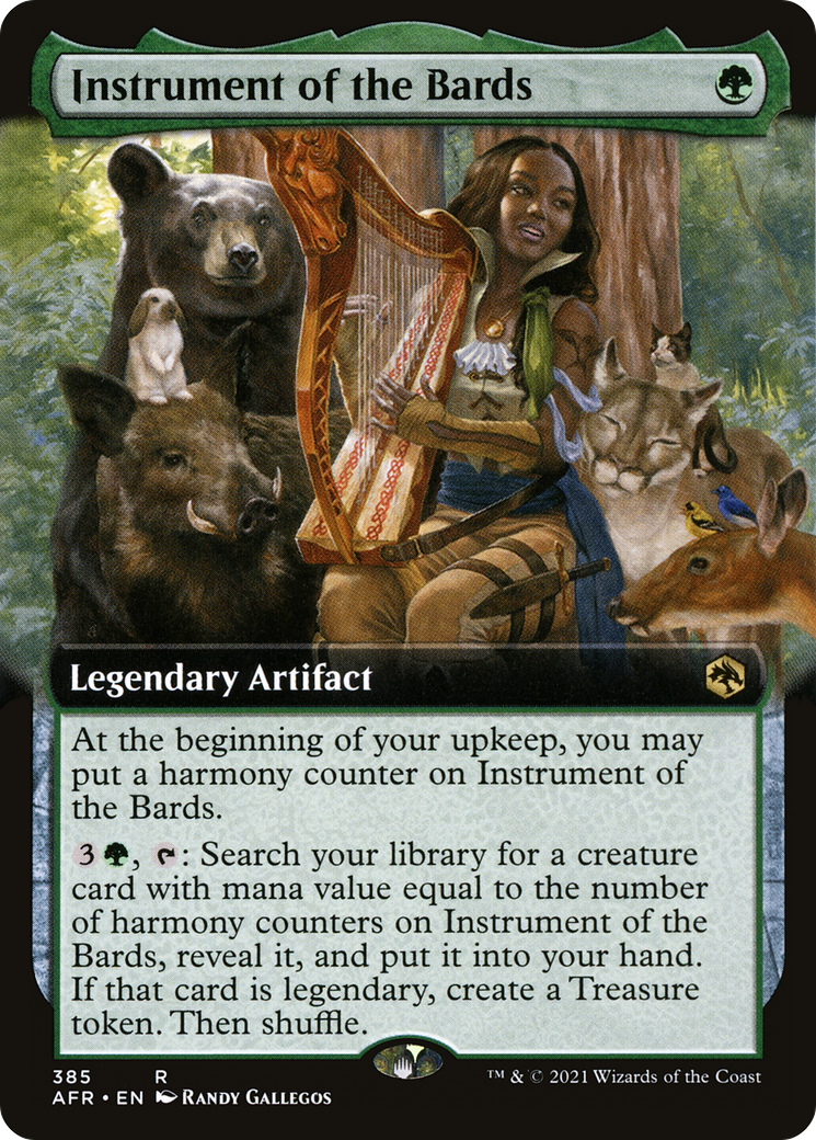 Instrument of the Bards (AFR-385) - Adventures in the Forgotten Realms: (Extended Art) Foil - Premium MTG Single from Wizards of the Coast - Just $0.25! Shop now at Game Crave Tournament Store