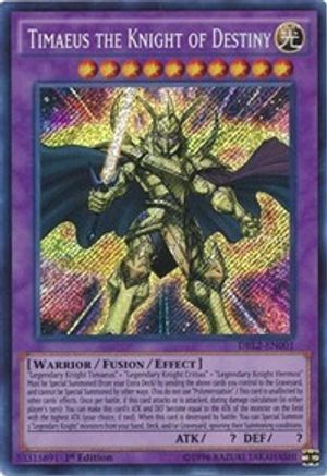 Timaeus the Knight of Destiny (DRL2-EN001) - Dragons of Legend 2 1st Edition - Premium Yugioh Single from Konami - Just $0.34! Shop now at Game Crave Tournament Store