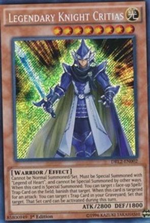 Legendary Knight Critias (DRL2-EN002) - Dragons of Legend 2 1st Edition - Premium Yugioh Single from Konami - Just $0.44! Shop now at Game Crave Tournament Store