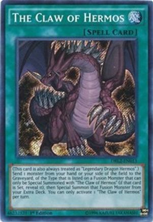 The Claw of Hermos (DRL2-EN013) - Dragons of Legend 2 1st Edition - Premium Yugioh Single from Konami - Just $0.51! Shop now at Game Crave Tournament Store
