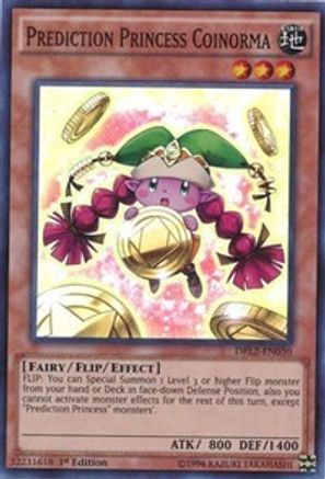 Prediction Princess Coinorma (DRL2-EN030) - Dragons of Legend 2 1st Edition - Premium Yugioh Single from Konami - Just $0.25! Shop now at Game Crave Tournament Store