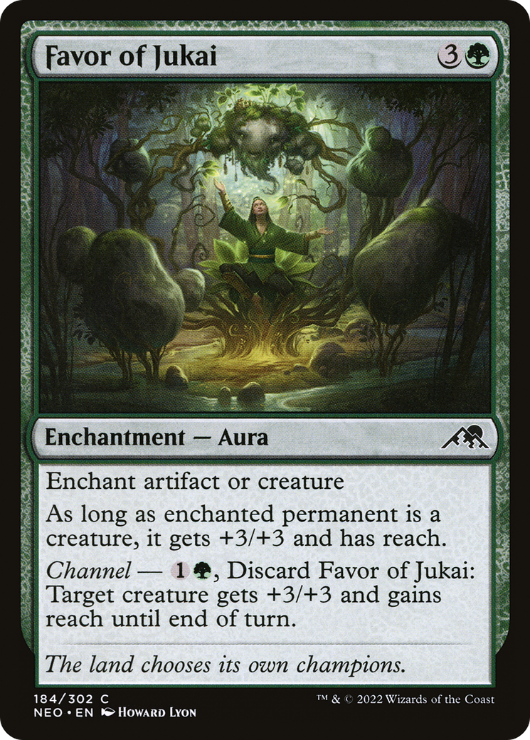 Favor of Jukai (NEO-184) - Kamigawa: Neon Dynasty - Premium MTG Single from Wizards of the Coast - Just $0.08! Shop now at Game Crave Tournament Store