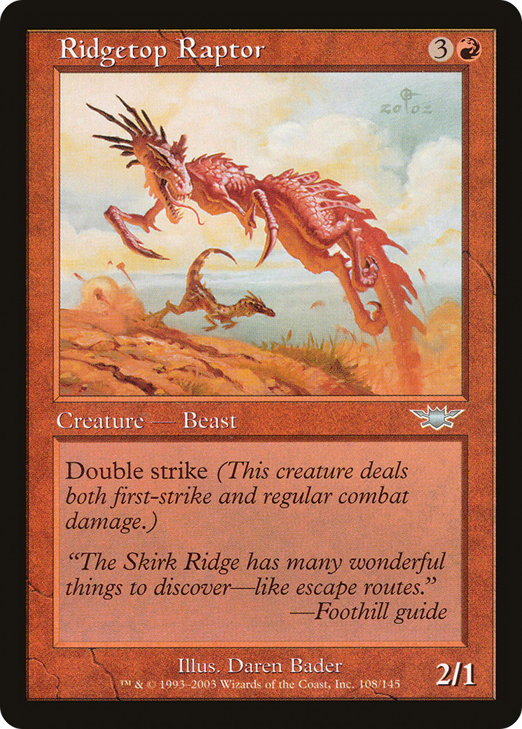 Ridgetop Raptor (LGN-108) - Legions - Premium MTG Single from Wizards of the Coast - Just $0.08! Shop now at Game Crave Tournament Store