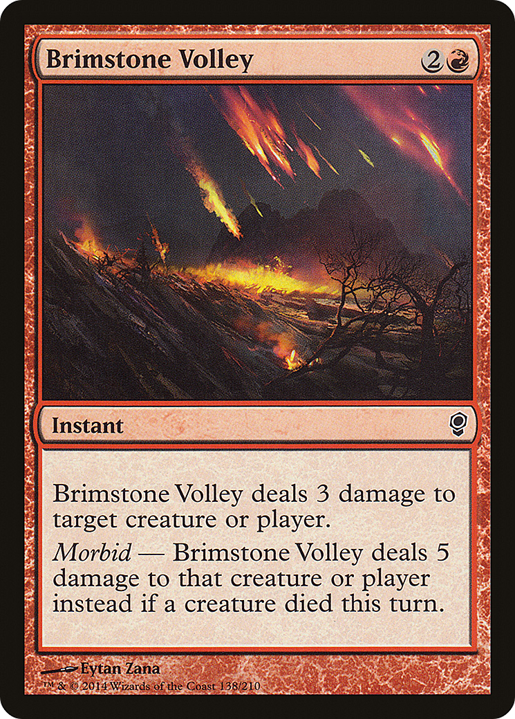 Brimstone Volley (CNS-138) - Conspiracy Foil - Premium MTG Single from Wizards of the Coast - Just $0.12! Shop now at Game Crave Tournament Store