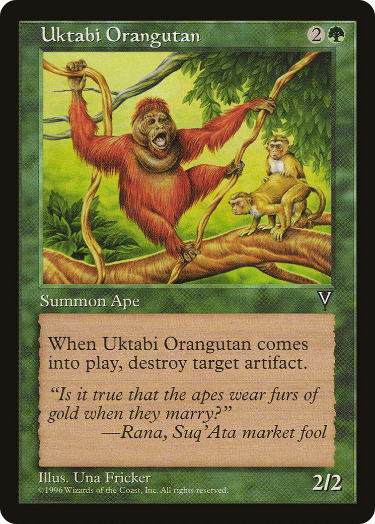 Uktabi Orangutan (VIS-123) - Visions - Premium MTG Single from Wizards of the Coast - Just $0.35! Shop now at Game Crave Tournament Store