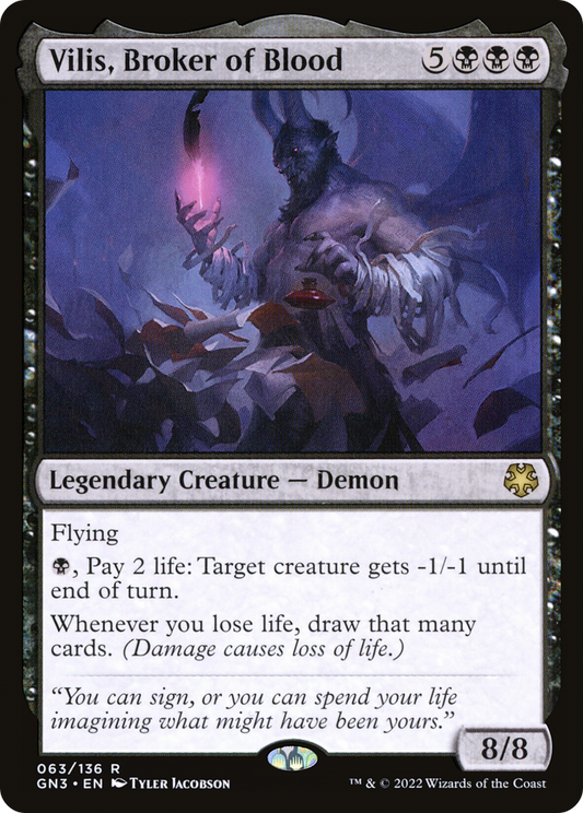 Vilis, Broker of Blood (GN3-063) - Game Night: Free-for-All - Premium MTG Single from Wizards of the Coast - Just $2.57! Shop now at Game Crave Tournament Store