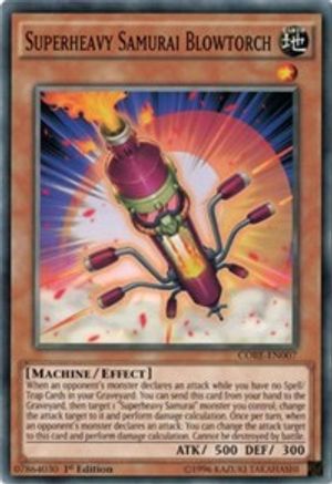 Superheavy Samurai Blowtorch (CORE-EN007) - Clash of Rebellions 1st Edition - Premium Yugioh Single from Konami - Just $0.25! Shop now at Game Crave Tournament Store