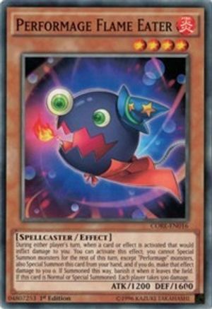 Performage Flame Eater (CORE-EN016) - Clash of Rebellions 1st Edition - Premium Yugioh Single from Konami - Just $0.25! Shop now at Game Crave Tournament Store