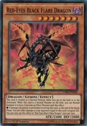 Red-Eyes Black Flare Dragon (CORE-EN020) - Clash of Rebellions 1st Edition - Premium Yugioh Single from Konami - Just $4.67! Shop now at Game Crave Tournament Store