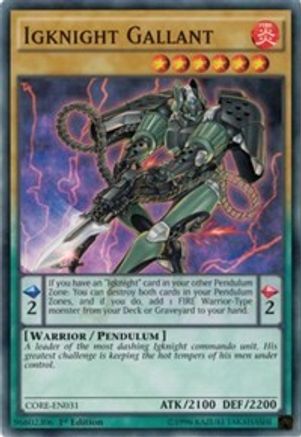 Igknight Gallant (CORE-EN031) - Clash of Rebellions 1st Edition - Premium Yugioh Single from Konami - Just $0.25! Shop now at Game Crave Tournament Store