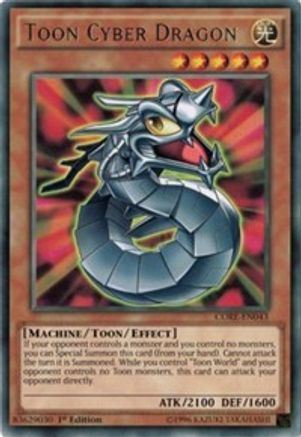 Toon Cyber Dragon (CORE-EN043) - Clash of Rebellions 1st Edition - Premium Yugioh Single from Konami - Just $0.83! Shop now at Game Crave Tournament Store