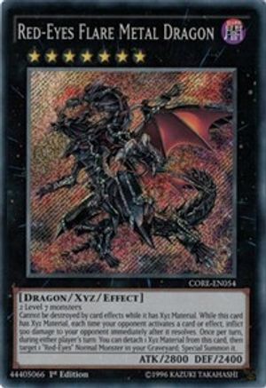 Red-Eyes Flare Metal Dragon (CORE-EN054) - Clash of Rebellions Unlimited - Premium Yugioh Single from Konami - Just $5.92! Shop now at Game Crave Tournament Store