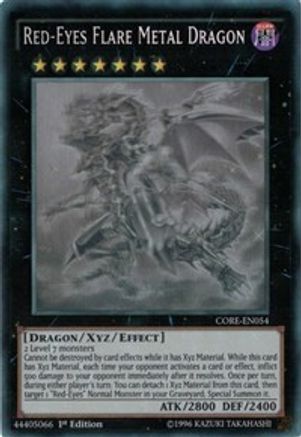 Red-Eyes Flare Metal Dragon (Ghost Rare) (CORE-EN054) - Clash of Rebellions 1st Edition - Premium Yugioh Single from Konami - Just $49.50! Shop now at Game Crave Tournament Store