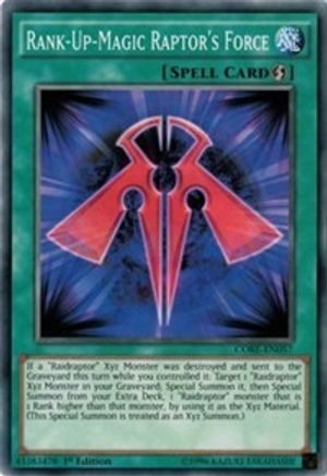 Rank-Up-Magic Raptor's Force (CORE-EN057) - Clash of Rebellions 1st Edition - Premium Yugioh Single from Konami - Just $0.25! Shop now at Game Crave Tournament Store