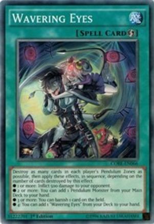 Wavering Eyes (CORE-EN066) - Clash of Rebellions 1st Edition - Premium Yugioh Single from Konami - Just $0.50! Shop now at Game Crave Tournament Store
