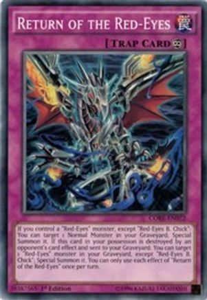 Return of the Red-Eyes (CORE-EN072) - Clash of Rebellions 1st Edition - Premium Yugioh Single from Konami - Just $0.26! Shop now at Game Crave Tournament Store