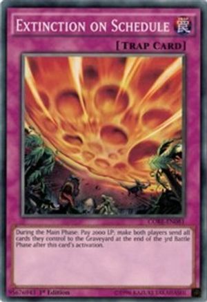 Extinction on Schedule (CORE-EN081) - Clash of Rebellions Unlimited - Premium Yugioh Single from Konami - Just $0.25! Shop now at Game Crave Tournament Store