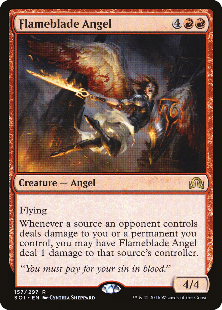 Flameblade Angel (SOI-157) - Shadows over Innistrad Foil - Premium MTG Single from Wizards of the Coast - Just $0.46! Shop now at Game Crave Tournament Store