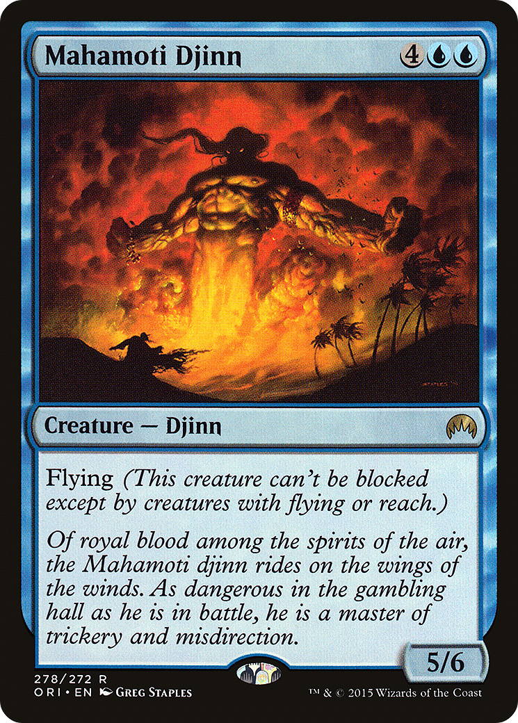 Mahamoti Djinn (ORI-278) - Magic Origins - Premium MTG Single from Wizards of the Coast - Just $0.25! Shop now at Game Crave Tournament Store