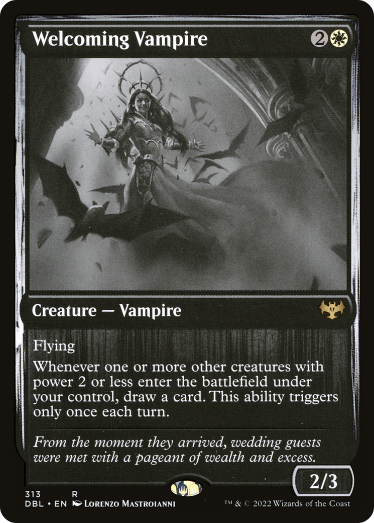 Welcoming Vampire (DBL-313) - Innistrad: Double Feature Foil - Premium MTG Single from Wizards of the Coast - Just $4.72! Shop now at Game Crave Tournament Store