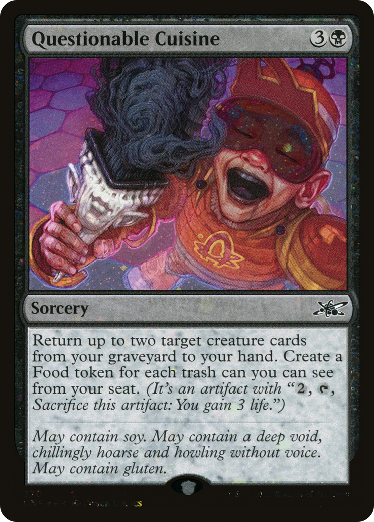 Questionable Cuisine (UNF-370) - Unfinity Foil - Premium MTG Single from Wizards of the Coast - Just $0.25! Shop now at Game Crave Tournament Store