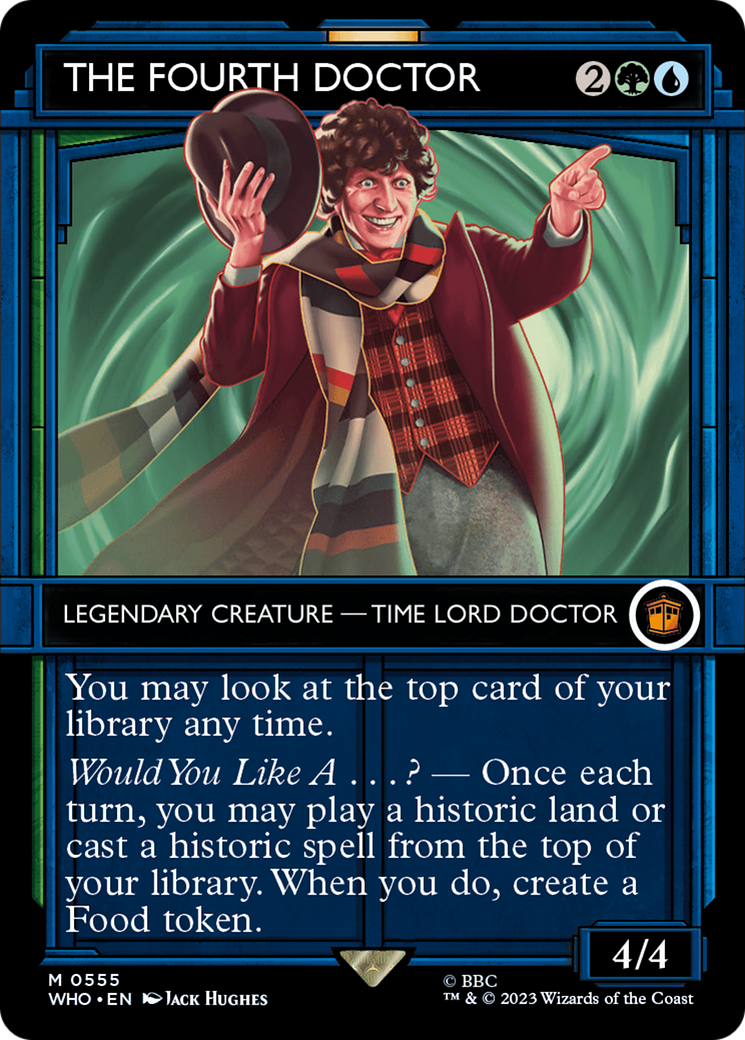 The Fourth Doctor (WHO-555) - Doctor Who: (Showcase) (Borderless) Foil - Premium MTG Single from Wizards of the Coast - Just $0.19! Shop now at Game Crave Tournament Store