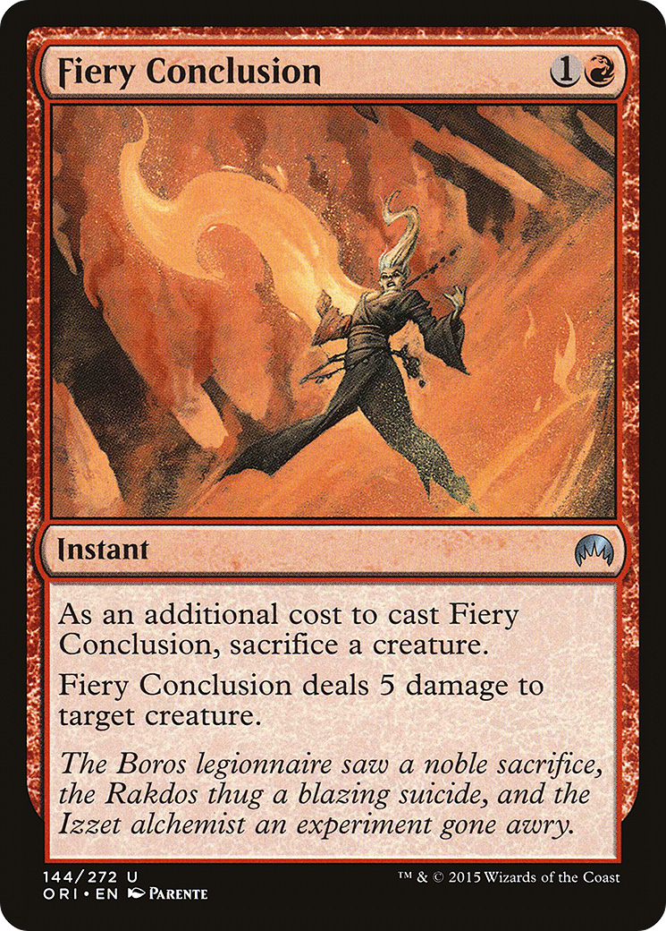 Fiery Conclusion (ORI-144) - Magic Origins - Premium MTG Single from Wizards of the Coast - Just $0.08! Shop now at Game Crave Tournament Store