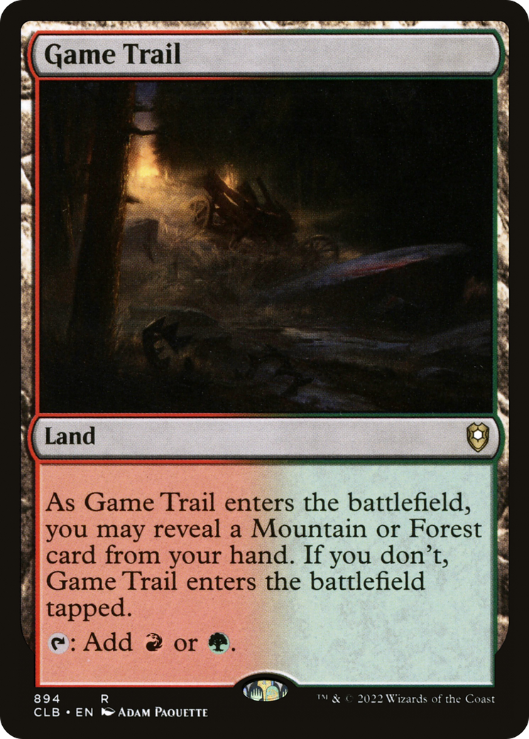 Game Trail (CLB-894) - Commander Legends: Battle for Baldur's Gate - Premium MTG Single from Wizards of the Coast - Just $0.08! Shop now at Game Crave Tournament Store