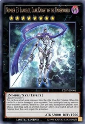 Number 23: Lancelot, Dark Knight of the Underworld (YZ07-EN001) - Yu-Gi-Oh! ZEXAL Manga Promotional Cards Limited - Premium Yugioh Single from Konami - Just $7.90! Shop now at Game Crave Tournament Store