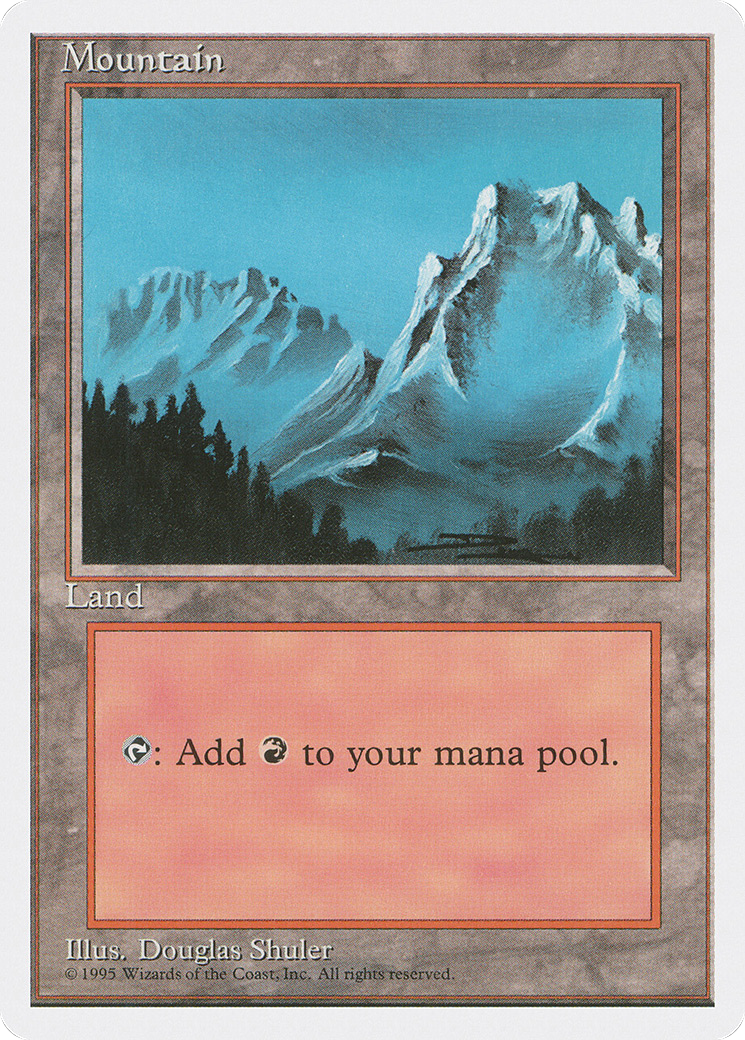 Mountain (4ED-374) - Fourth Edition - Premium MTG Single from Wizards of the Coast - Just $0.17! Shop now at Game Crave Tournament Store