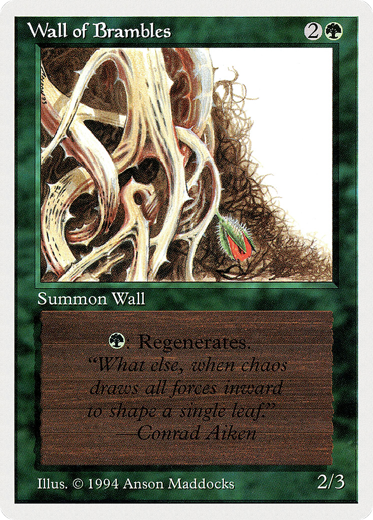 Wall of Brambles (SUM-224) - Summer Magic / Edgar - Premium MTG Single from Wizards of the Coast - Just $0! Shop now at Game Crave Tournament Store