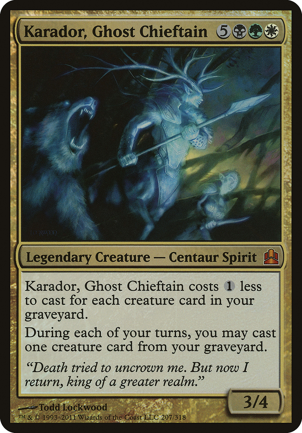 Karador, Ghost Chieftain (OCMD-207) - Commander 2011 Oversized Foil - Premium MTG Single from Wizards of the Coast - Just $0.79! Shop now at Game Crave Tournament Store