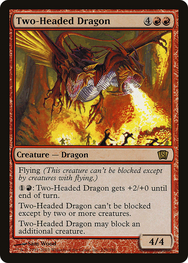Two-Headed Dragon (8ED-229★) - Eighth Edition Foil - Premium MTG Single from Wizards of the Coast - Just $6.46! Shop now at Game Crave Tournament Store