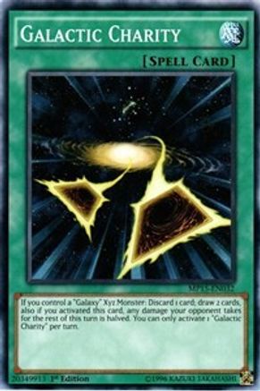 Galactic Charity (MP15-EN032) - 2015 Mega-Tins Mega Pack 1st Edition - Premium Yugioh Single from Konami - Just $0.25! Shop now at Game Crave Tournament Store