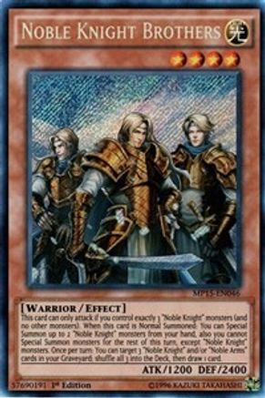 Noble Knight Brothers (MP15-EN046) - 2015 Mega-Tins Mega Pack 1st Edition - Premium Yugioh Single from Konami - Just $0.44! Shop now at Game Crave Tournament Store