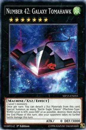 Number 42: Galaxy Tomahawk (MP15-EN055) - 2015 Mega-Tins Mega Pack 1st Edition - Premium Yugioh Single from Konami - Just $0.30! Shop now at Game Crave Tournament Store