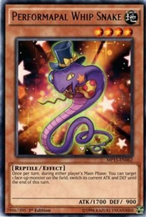 Performapal Whip Snake (MP15-EN062) - 2015 Mega-Tins Mega Pack 1st Edition - Premium Yugioh Single from Konami - Just $0.25! Shop now at Game Crave Tournament Store
