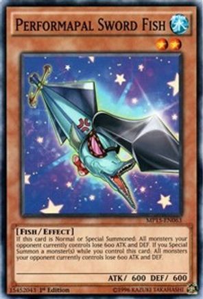 Performapal Sword Fish (MP15-EN063) - 2015 Mega-Tins Mega Pack 1st Edition - Premium Yugioh Single from Konami - Just $0.25! Shop now at Game Crave Tournament Store
