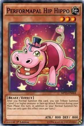 Performapal Hip Hippo (MP15-EN064) - 2015 Mega-Tins Mega Pack 1st Edition - Premium Yugioh Single from Konami - Just $0.25! Shop now at Game Crave Tournament Store