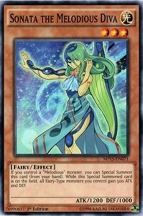 Sonata the Melodious Diva (MP15-EN071) - 2015 Mega-Tins Mega Pack 1st Edition - Premium Yugioh Single from Konami - Just $1.45! Shop now at Game Crave Tournament Store