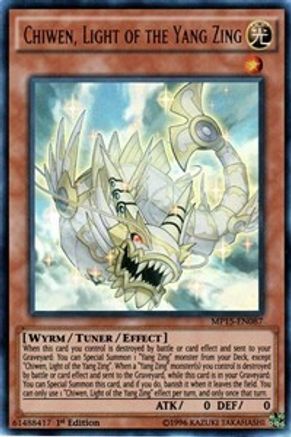 Chiwen, Light of the Yang Zing (MP15-EN087) - 2015 Mega-Tins Mega Pack 1st Edition - Premium Yugioh Single from Konami - Just $1.76! Shop now at Game Crave Tournament Store