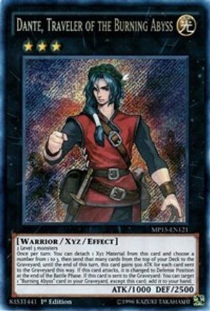Dante, Traveler of the Burning Abyss (MP15-EN121) - 2015 Mega-Tins Mega Pack 1st Edition - Premium Yugioh Single from Konami - Just $0.65! Shop now at Game Crave Tournament Store