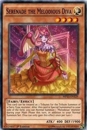 Serenade the Melodious Diva (MP15-EN129) - 2015 Mega-Tins Mega Pack 1st Edition - Premium Yugioh Single from Konami - Just $0.23! Shop now at Game Crave Tournament Store