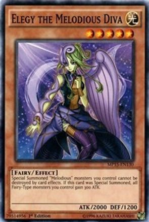 Elegy the Melodious Diva (MP15-EN130) - 2015 Mega-Tins Mega Pack 1st Edition - Premium Yugioh Single from Konami - Just $0.36! Shop now at Game Crave Tournament Store