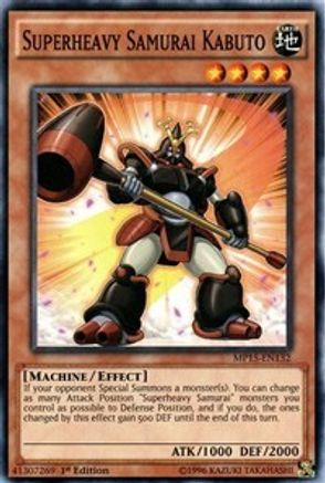 Superheavy Samurai Kabuto (MP15-EN132) - 2015 Mega-Tins Mega Pack 1st Edition - Premium Yugioh Single from Konami - Just $0.26! Shop now at Game Crave Tournament Store
