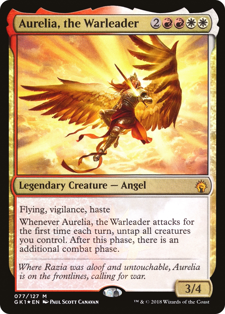 Aurelia, the Warleader (GK1-077) - GRN Guild Kit Foil - Premium MTG Single from Wizards of the Coast - Just $3.10! Shop now at Game Crave Tournament Store
