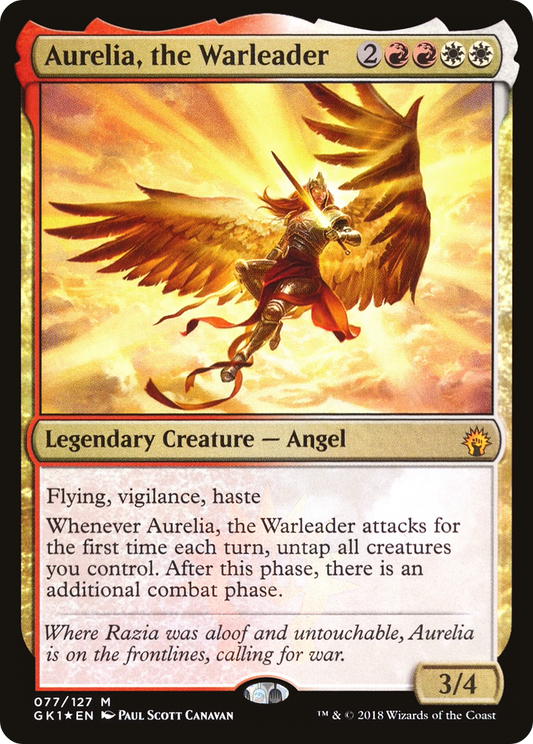 Aurelia, the Warleader (GK1-077) - GRN Guild Kit Foil - Premium MTG Single from Wizards of the Coast - Just $3.10! Shop now at Game Crave Tournament Store