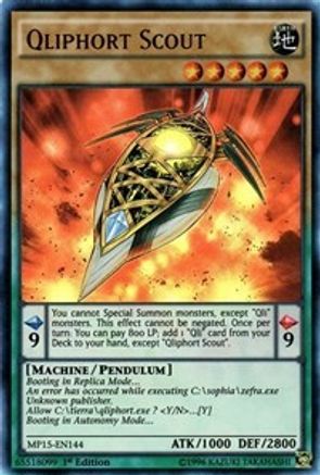 Qliphort Scout (MP15-EN144) - 2015 Mega-Tins Mega Pack 1st Edition - Premium Yugioh Single from Konami - Just $0.51! Shop now at Game Crave Tournament Store