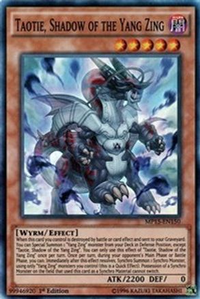 Taotie, Shadow of the Yang Zing (MP15-EN150) - 2015 Mega-Tins Mega Pack 1st Edition - Premium Yugioh Single from Konami - Just $0.25! Shop now at Game Crave Tournament Store