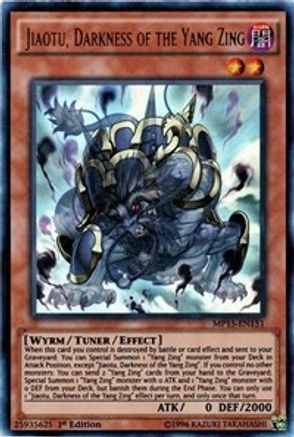 Jiaotu, Darkness of the Yang Zing (MP15-EN151) - 2015 Mega-Tins Mega Pack 1st Edition - Premium Yugioh Single from Konami - Just $1.26! Shop now at Game Crave Tournament Store